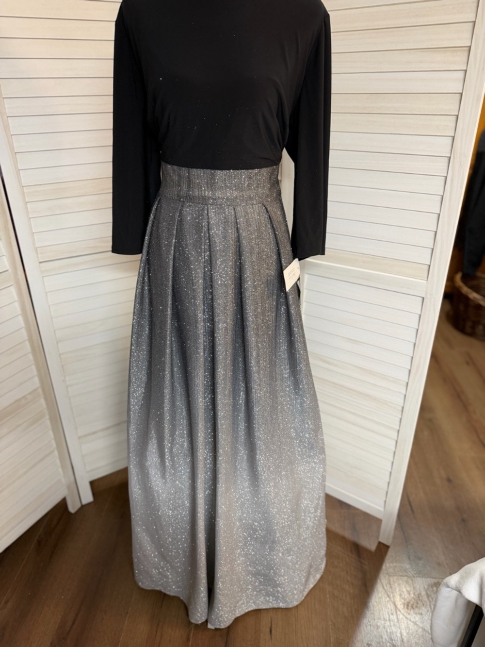 Oleg Cassini Gown Sz 18W Plus Size Ombré Sparkle Ball Gown